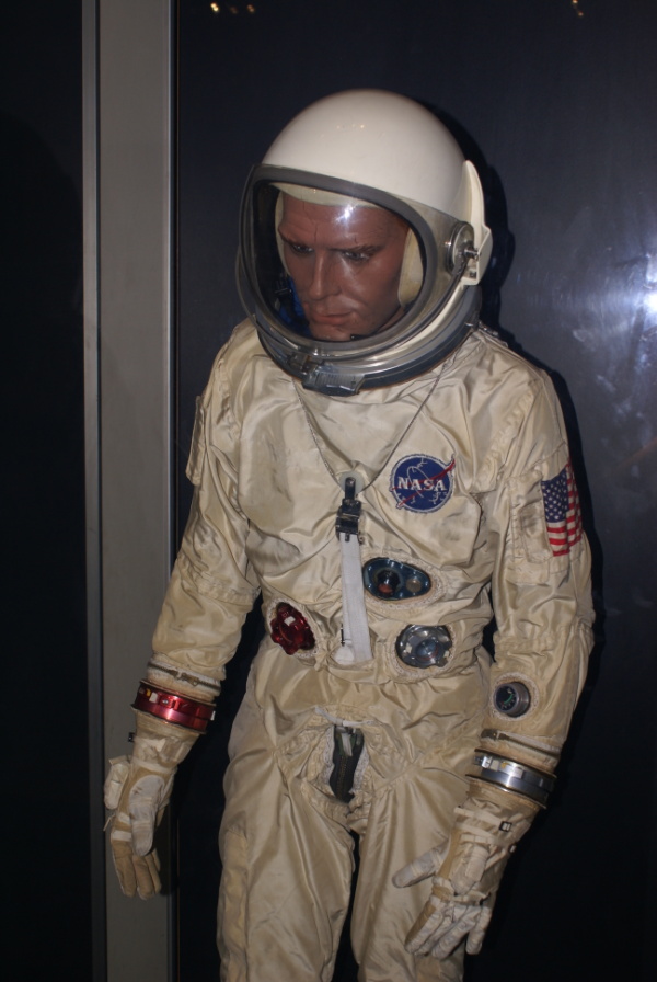Upper portion of the Project Gemini G4C Suit at National Air & Space Museum