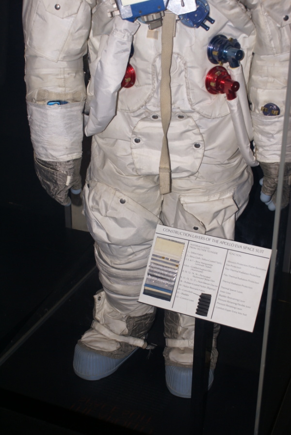 Lower portion of Project Apollo A7L Suit at National Air & Space Museum