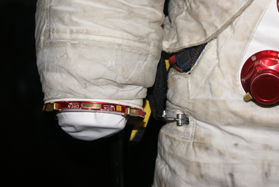 Scott's Apollo 15 Suit's right wrist ring at National Air & Space Museum