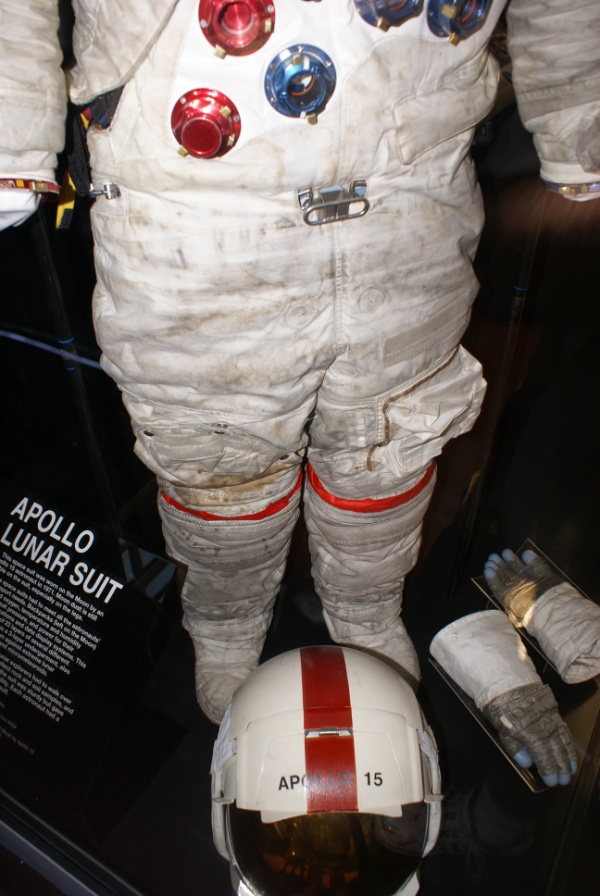 Lower portion of Scott's Apollo 15 Suit at National Air & Space Museum