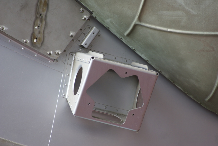 Service Module-Instrument Unit (SM-IU) umbilical connection bracket on aft end of Service Module in Apollo-Soyuz Test Project Display at National Air & Space Museum