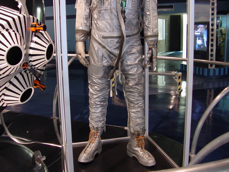 XN-13 Pressure Suit legs and boots at Naval Aviation Museum