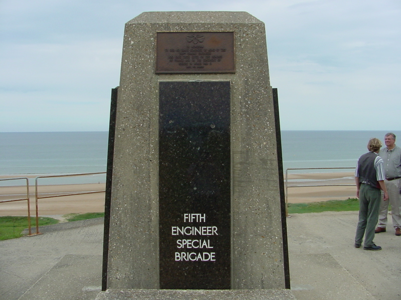 5th Engineer Special Brigade monument at Omaha Beach in Normandy, France