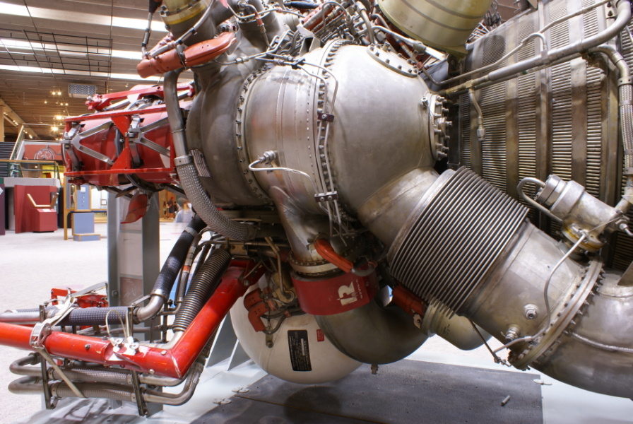 J-2 Engine LOX liquid oxygen turbopump and heat exchanger at Science Museum Oklahoma (formerly the Omniplex)