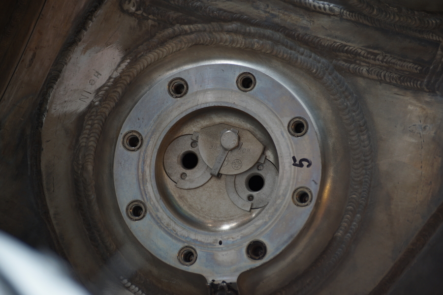 Oxygen LOX return port on F-1 Engine heat exchanger at Science Museum Oklahoma