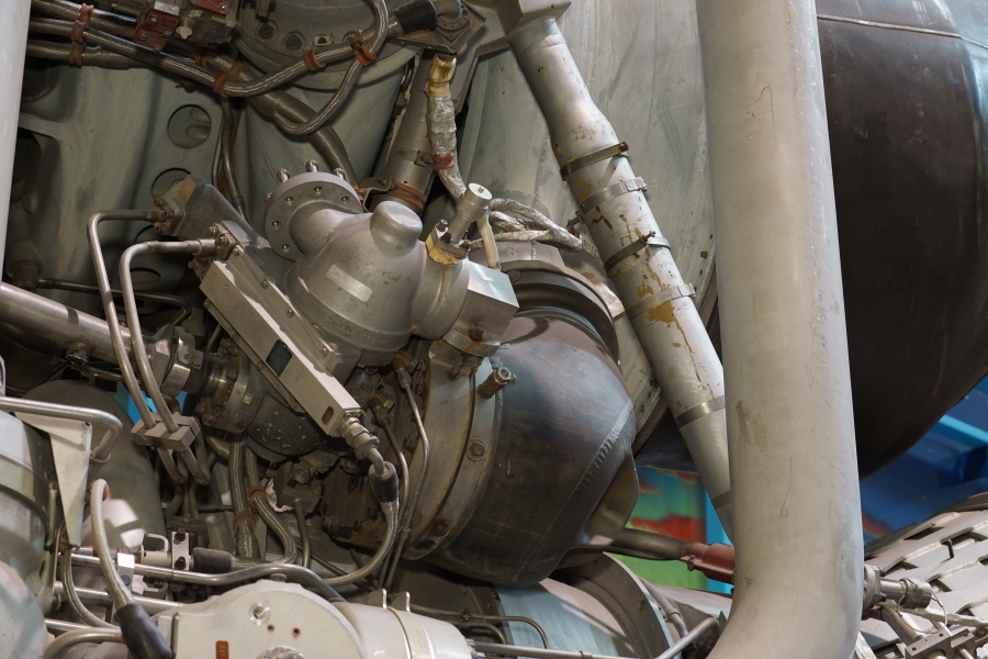 Gas generator on F-1 Engine at Science Museum Oklahoma