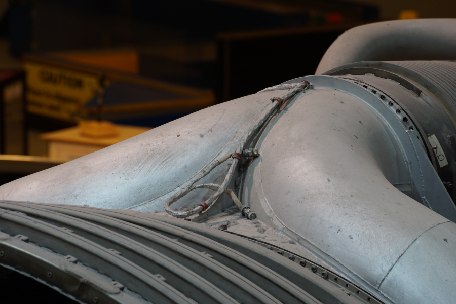 Turbine exhaust manifold inlet on F-1 Engine at Science Museum Oklahoma