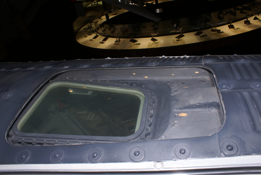 Observation window on Mercury Mockup at James S. McDonnell Prologue Room