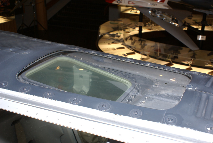Observation window on Mercury Mockup at James S. McDonnell Prologue Room