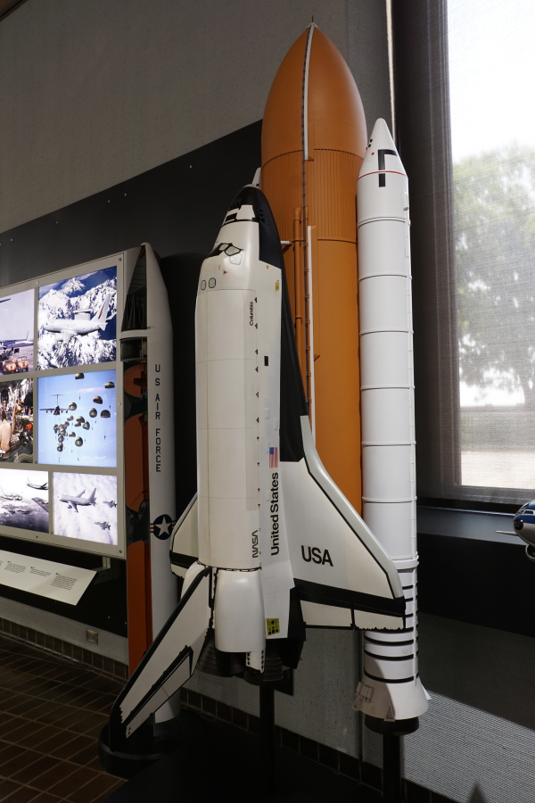 Space Shuttle model at James S. McDonnell Prologue Room