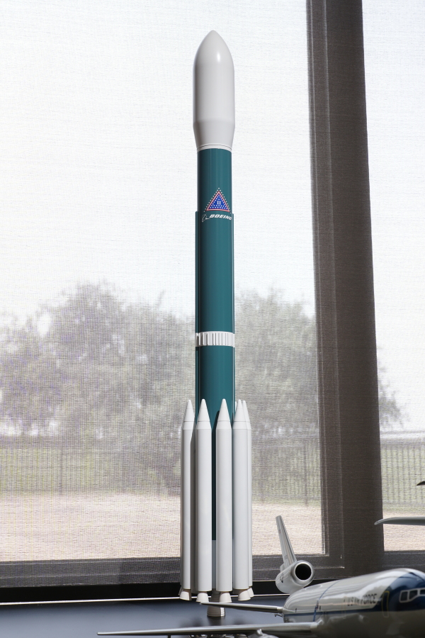 Delta II in the Delta Rocket Models display at James S. McDonnell Prologue Room