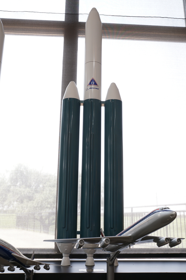 Delta IV Heavy in the Delta Rocket Models display at James S. McDonnell Prologue Room