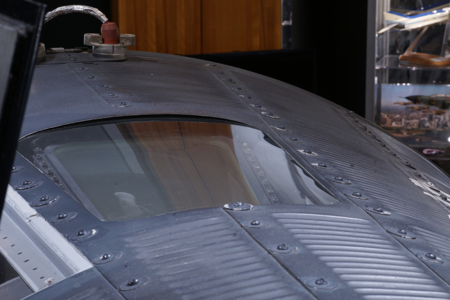 Observation window on Mercury Mockup at James S. McDonnell Prologue Room