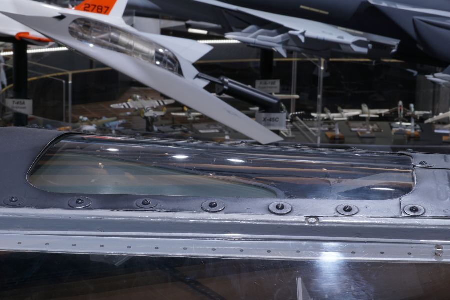 Observation window on Mercury Mockup at James S. McDonnell Prologue Room