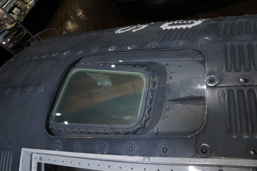 Observation window on Mercury Mockup at James S. McDonnell Prologue Room