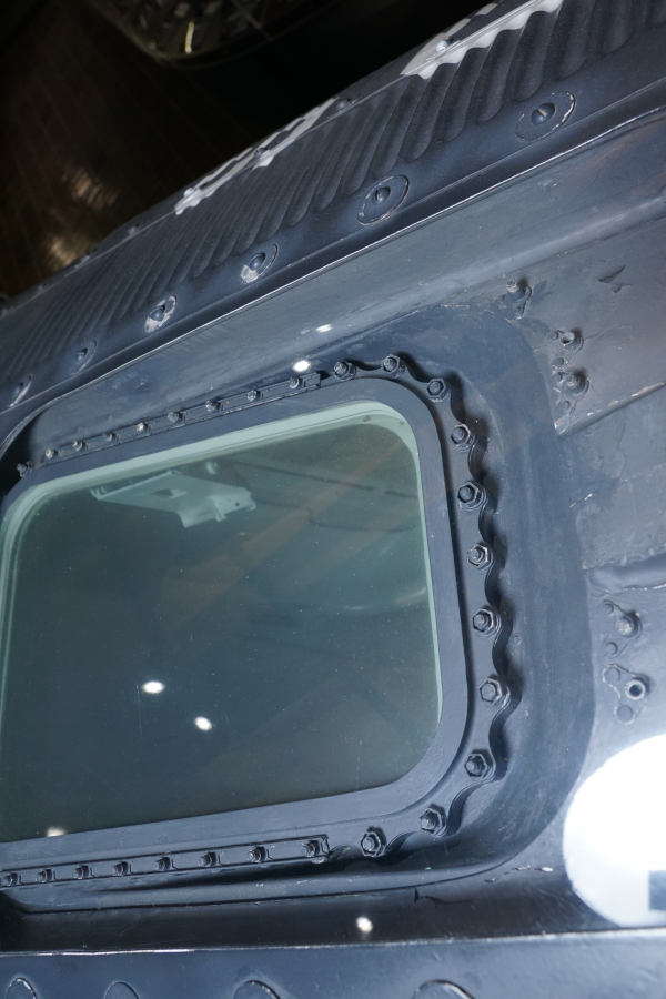 Observation window on Mercury Mockup at James S. McDonnell Prologue Room