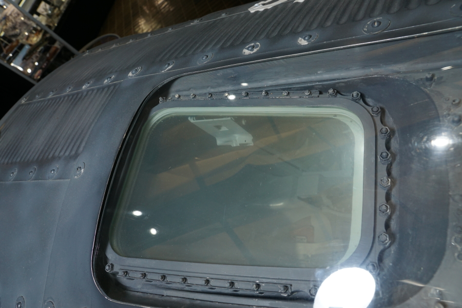 Observation window on Mercury Mockup at James S. McDonnell Prologue Room