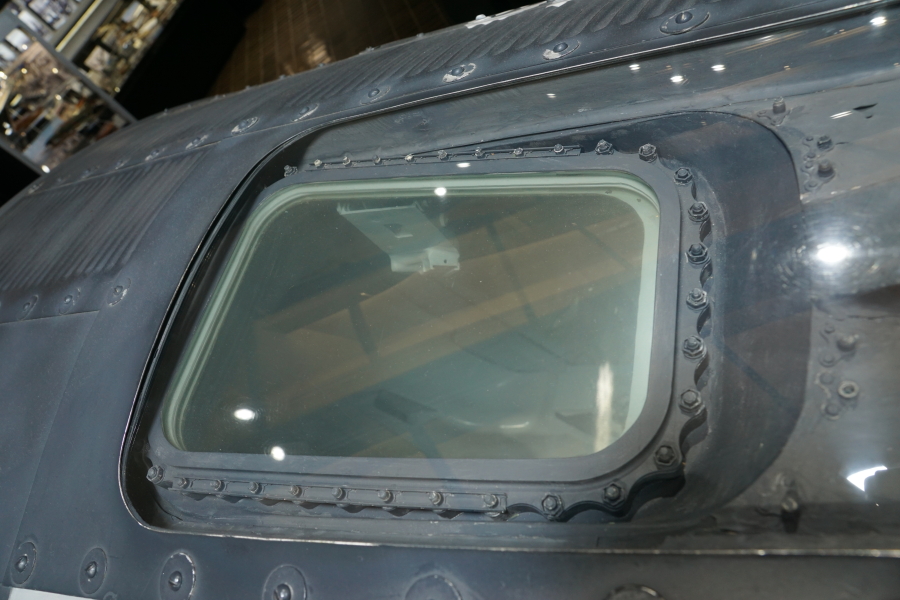 Observation window on Mercury Mockup at James S. McDonnell Prologue Room