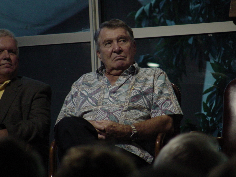 Wally Schirra at the Second Annual Saturn/Apollo Reunion (2005) at the U.S. Space & Rocket Center.