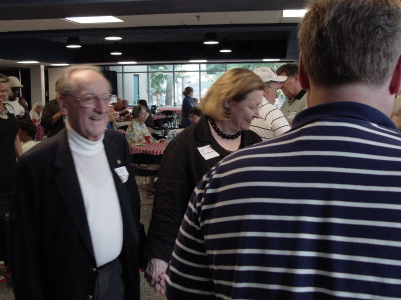 Dr. George Mueller and his wife, Darla, at the Third Annual Saturn/Apollo Reunion (2006) at the U.S. Space & Rocket Center.