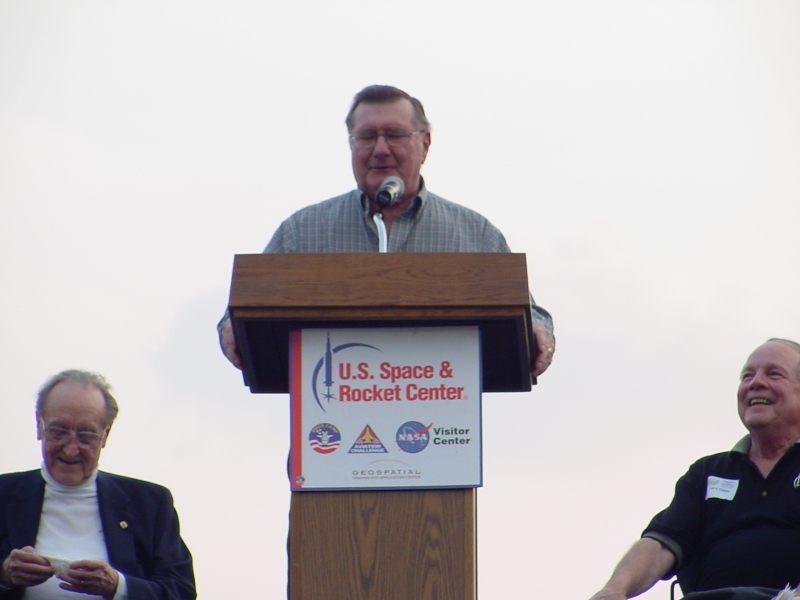 Dick Gordon speaking at the Third Annual Saturn/Apollo Reunion (2006) at the U.S. Space & Rocket Center.