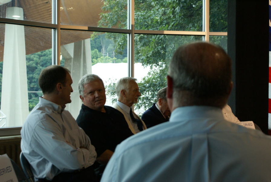 Jim Halsell, Bill Gurley, and Owen Garriott at the Fourth Annual Saturn/Apollo Reunion (2007) at the U.S. Space & Rocket Center.