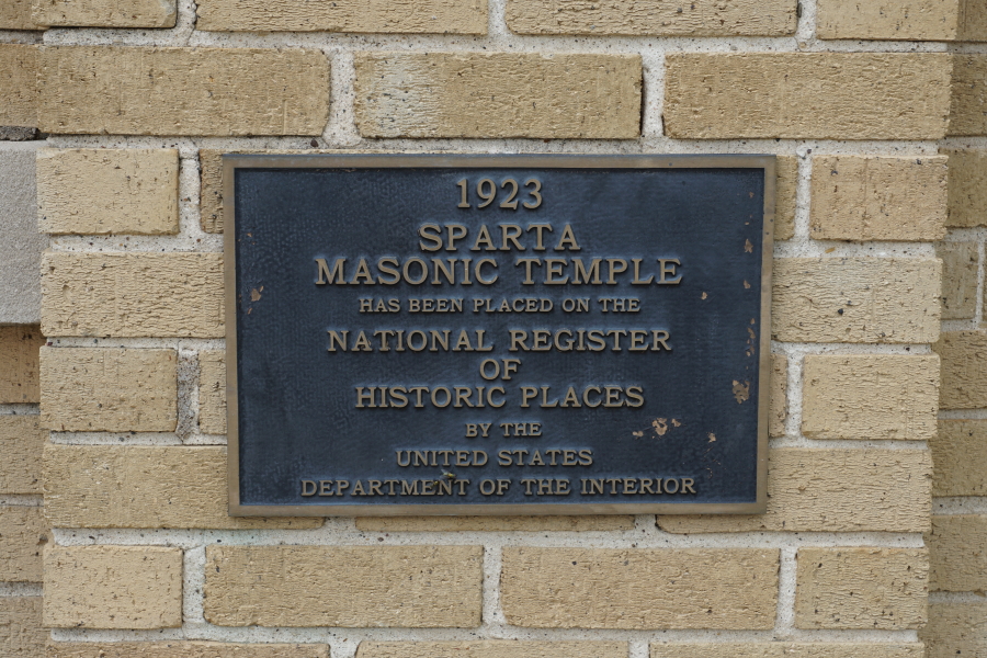 National Register of Historic Places plaque on the Deke Slayton Memorial Space and Bike Museum building