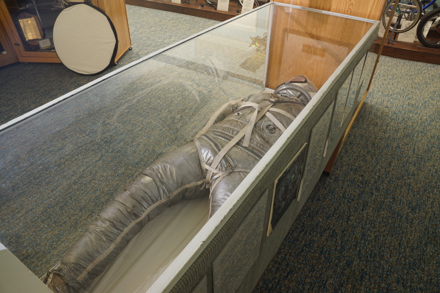Slayton's Mercury Suit at Deke Slayton Memorial Space and Bike Museum