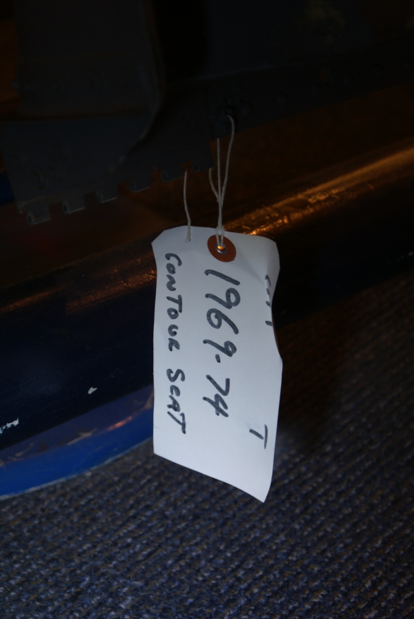 Inventory tag for Mercury Couch at St. Louis Science Center