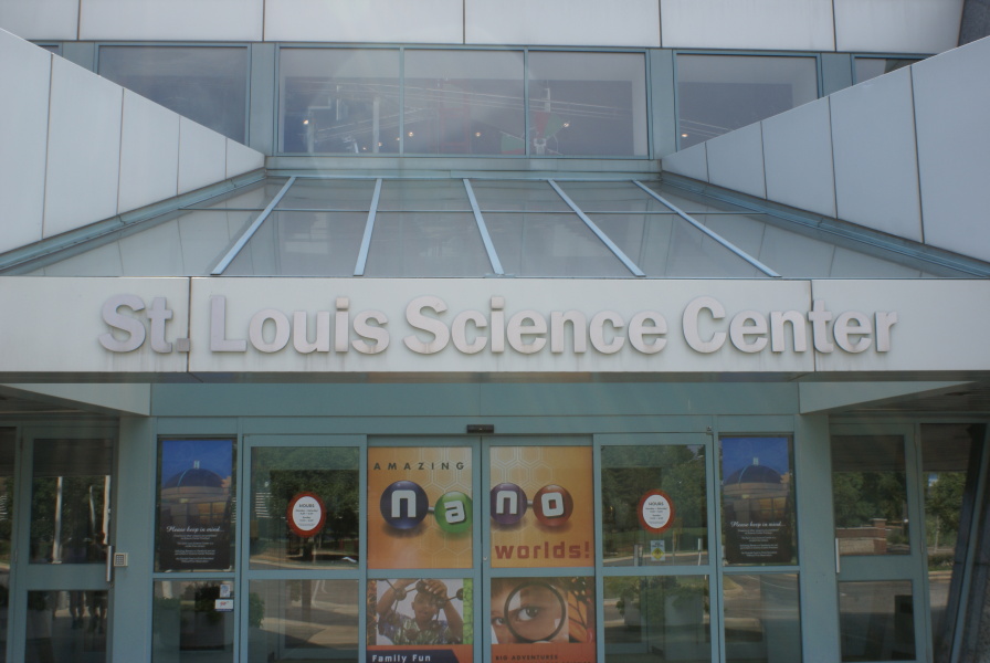 St. Louis Science Center sign above main entrance
