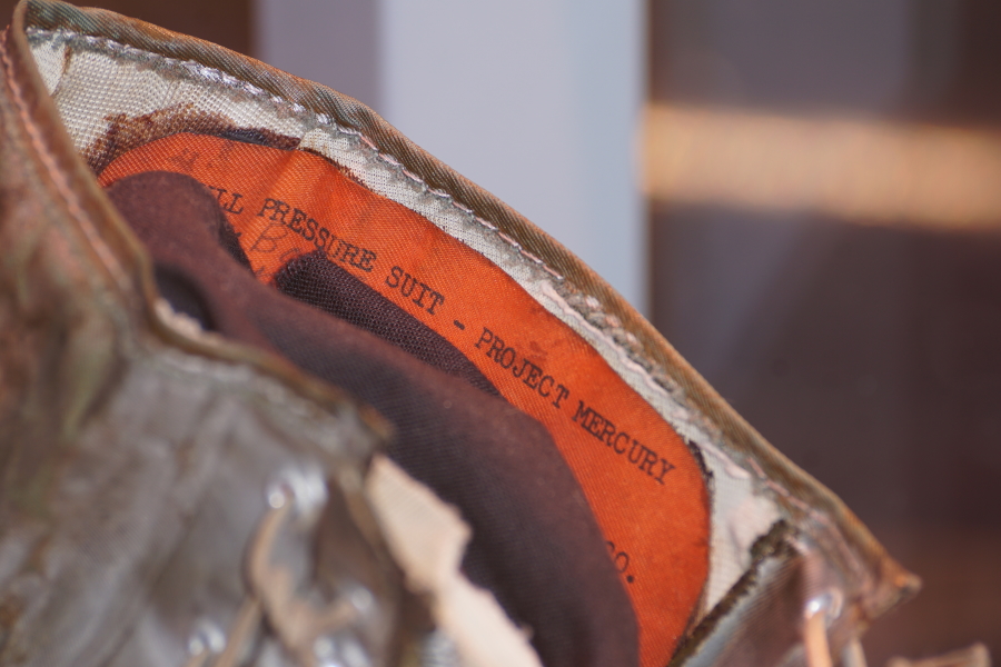 Detail of ID tag in Cooper Mercury Boot at St. Louis Science Center