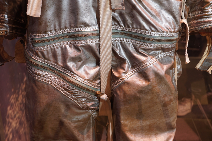Waist zippers on Cooper Mercury Suit at St. Louis Science Center