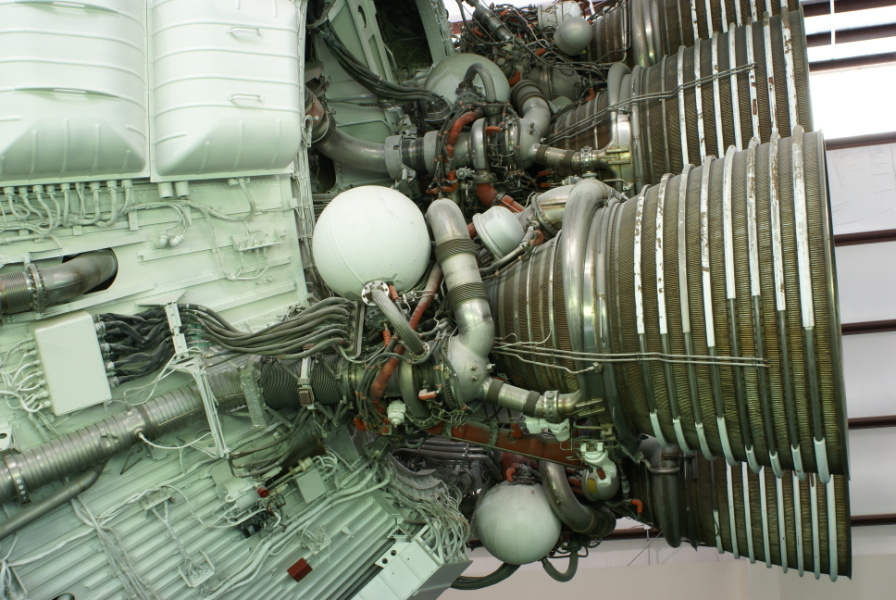 J-2 rocket engine on Saturn V S-II (Second) Stage at Space Center Houston