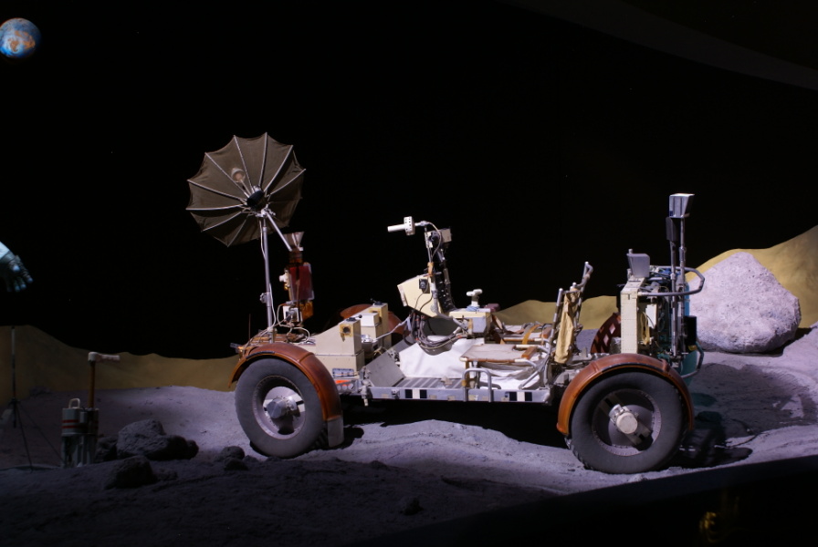 Lunar roving vehicle (LRV) in Lunar Roving Vehicle Trainer at Space Center Houston