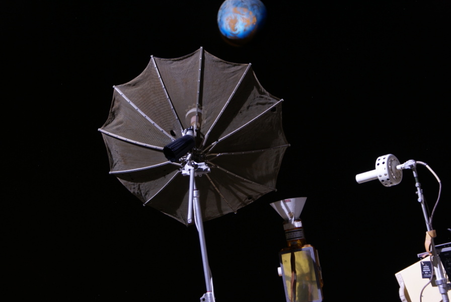Lunar roving vehicle (LRV) high gain antenna in Lunar Roving Vehicle Trainer at Space Center Houston