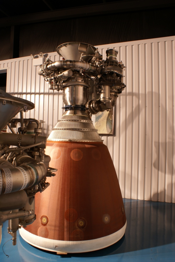 YLR-91 Engine (With Skirt) at Stafford Air & Space Museum