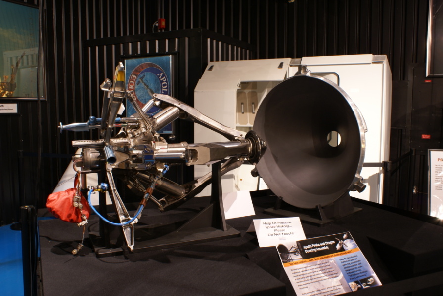 Apollo docking probe and drogue system at Stafford Air & Space Museum.