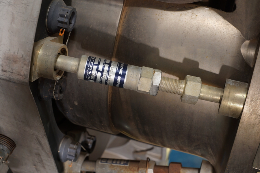 F-1 Engine gimbal bearing lock at Stafford Air & Space Museum