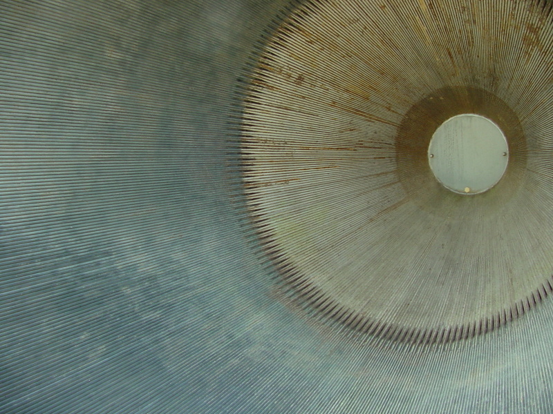 Interior of J-2 Engine thrust chamber at Stennis Space Center