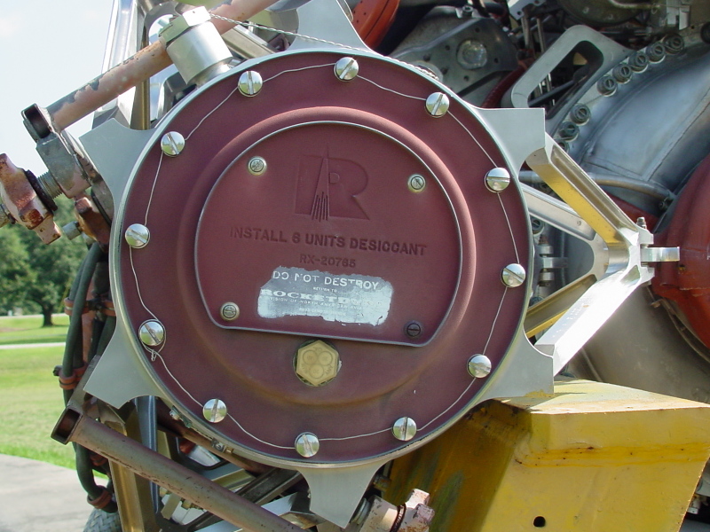 J-2 Engine fuel liquid hydrogen inlet closure (RX-20765) at Stennis Space Center