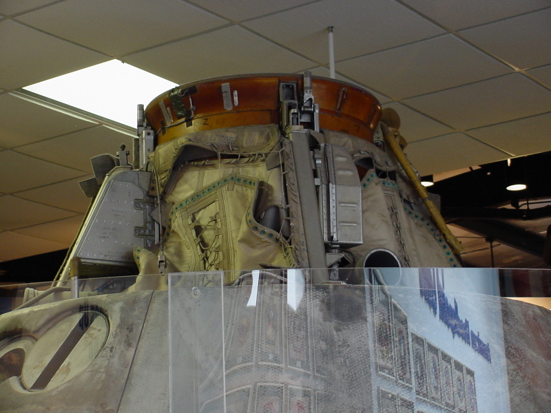 Earth Landing System, including Block I command module parachute bags, on Apollo 4 at Stennis Space Center