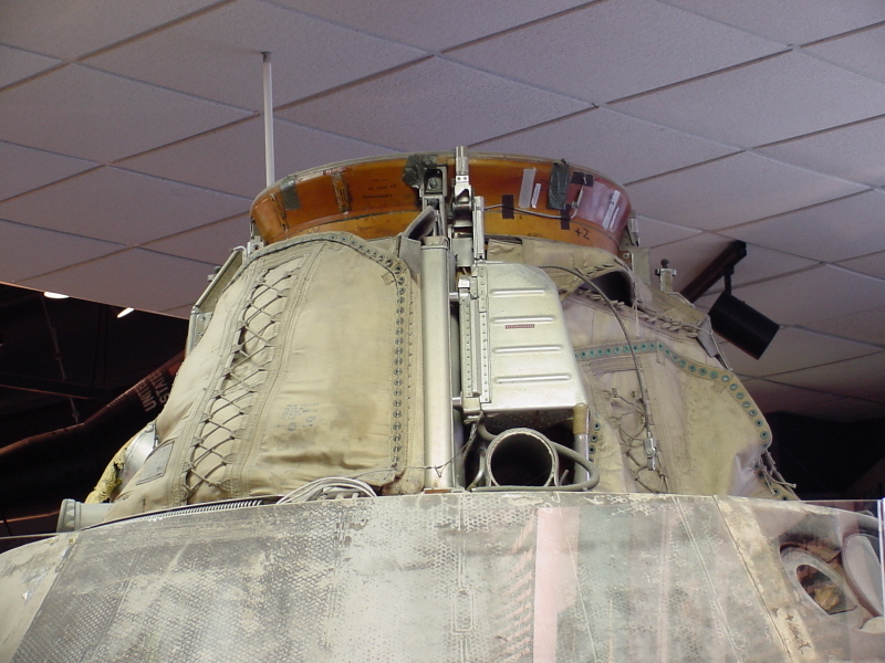 Earth Landing System, including Block I command module parachute bags, on Apollo 4 at Stennis Space Center
