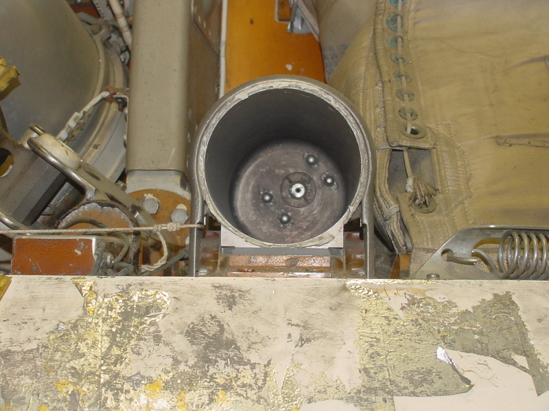 Pilot parachute mortar on Apollo 4 at Stennis Space Center
