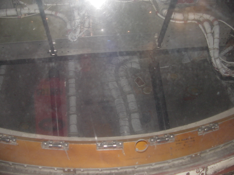 Apollo 4 command module interior, including mission programmer, at Stennis Space Center