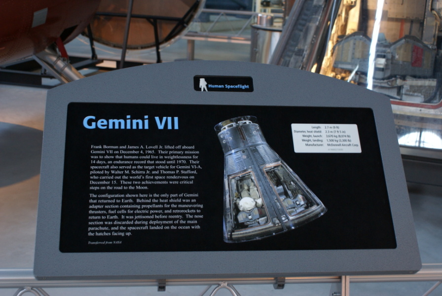 Gemini 7 at Udvar-Hazy Center