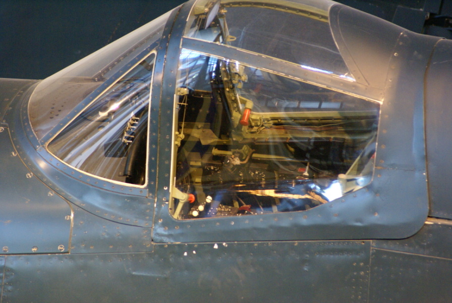 Corsair cockpit interior at Udvar-Hazy Center