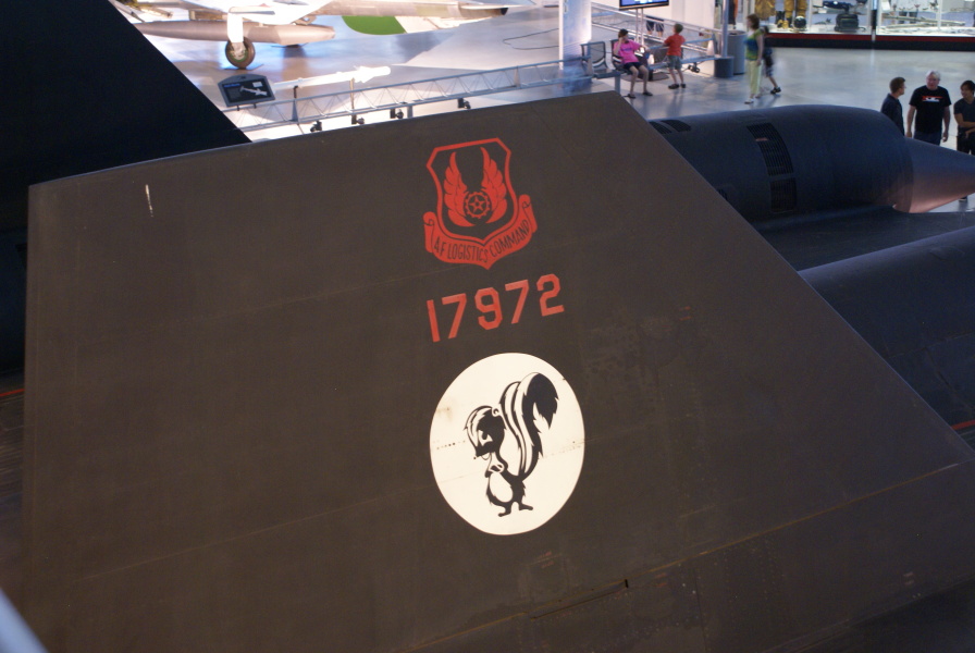 Rudder/tail fin and tail number (17972; aka 61-7972) of the SR-71 at the Udvar-Hazy Center.