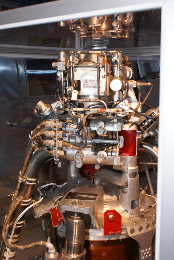 Forward end of Service Propulsion System (SPS) Engine at Udvar-Hazy Center