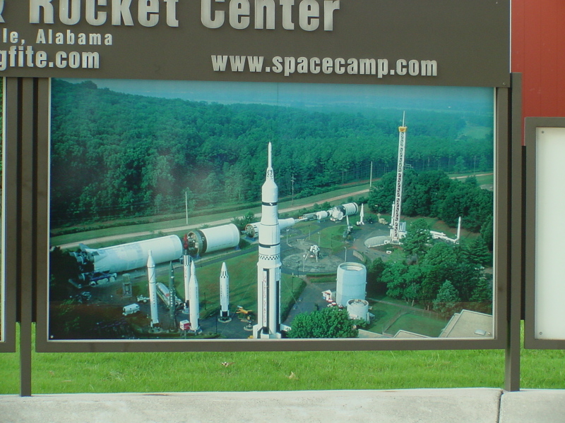Sign showing the V-2 Engine (Outdoors) in the Rocket Park at U.S. Space and Rocket Center