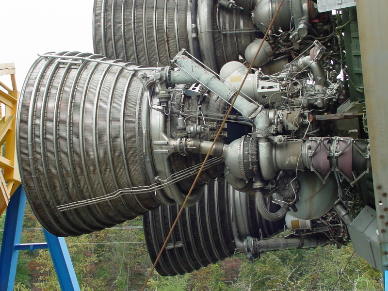 J-2 engines on Saturn V S-II (Second) Stage at U.S. Space and Rocket Center